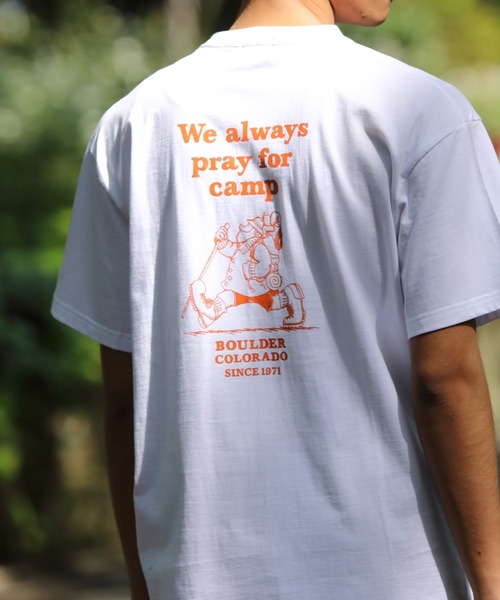 CAMP7（キャンプセブン）の「《CAMP7》hike man PRINT TEE（Tシャツ/カットソー・メンズ・ブラック/ホワイト・MEDIUM/LARGE/X-LARGE）」の5枚目の写真