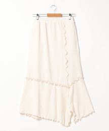 変形リブメローロングスカート