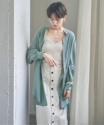 titivate | ﾊﾞﾝﾄﾞｶﾗｰｵｰﾊﾞｰﾛﾝｸﾞｼｬﾂ(シャツ/ブラウス)