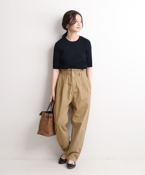 SLOBE IENA(スローブイエナ)の「カジュアルイージーフォルムパンツ【洗濯機使用可能】◆(その他パンツ・レディース・ベージュ/ブルー/ブラック系その他・38/36)」の20枚目の写真