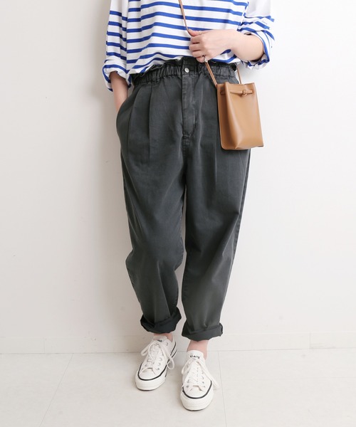 SLOBE IENA(スローブイエナ)の「カジュアルイージーフォルムパンツ【洗濯機使用可能】◆(その他パンツ・レディース・ベージュ/ブルー/ブラック系その他・38/36)」の10枚目の写真