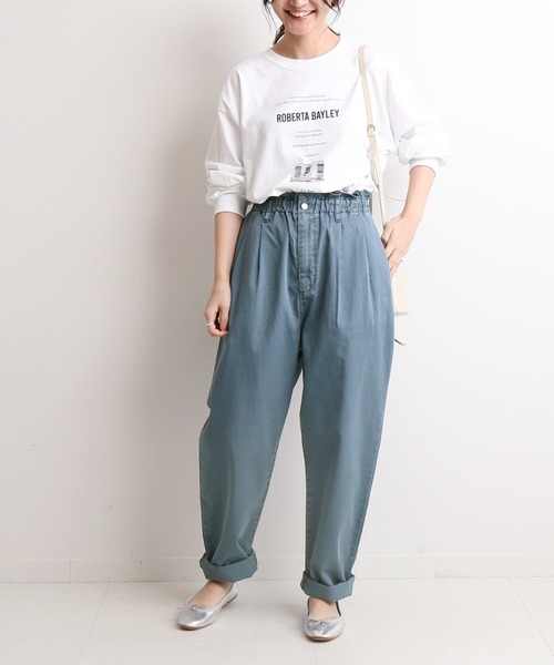 SLOBE IENA(スローブイエナ)の「カジュアルイージーフォルムパンツ【洗濯機使用可能】◆(その他パンツ・レディース・ベージュ/ブルー/ブラック系その他・38/36)」の7枚目の写真