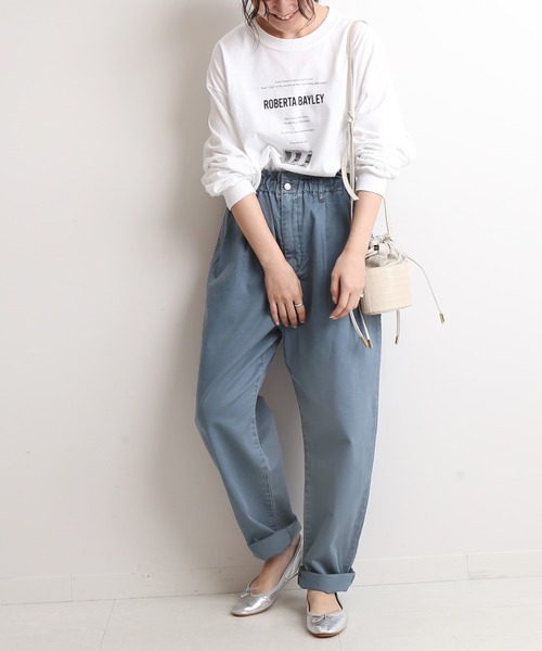 SLOBE IENA(スローブイエナ)の「カジュアルイージーフォルムパンツ【洗濯機使用可能】◆(その他パンツ・レディース・ベージュ/ブルー/ブラック系その他・38/36)」の11枚目の写真