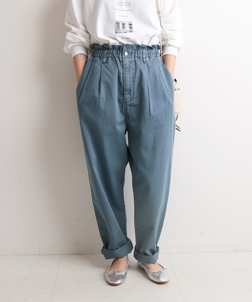 SLOBE IENA(スローブイエナ)の「カジュアルイージーフォルムパンツ【洗濯機使用可能】◆(その他パンツ・レディース・ベージュ/ブルー/ブラック系その他・38/36)」の19枚目の写真