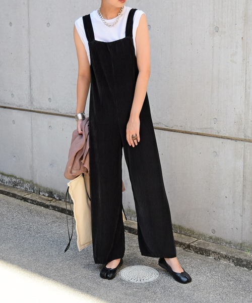 Marient（マリエント）の「プリーツオールインワン/ジャンパースカート（ジャンパースカート・レディース・ブラック/ブラウン・FREE）」の9枚目の写真