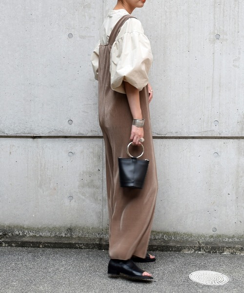 Marient（マリエント）の「プリーツオールインワン/ジャンパースカート（ジャンパースカート・レディース・ブラック/ブラウン・FREE）」の4枚目の写真