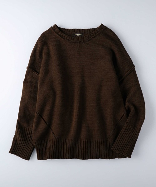 RAG MACHINE（ラグマシーン）の「【RAG MACHINE】アイレットビッグニット（ニット/セーター・レディース・ベージュ/ブラウン/ピンク・M/L）」の2枚目の写真