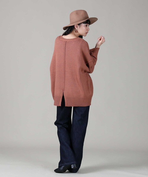 RAG MACHINE（ラグマシーン）の「【RAG MACHINE】アイレットビッグニット（ニット/セーター・レディース・ベージュ/ブラウン/ピンク・M/L）」の17枚目の写真