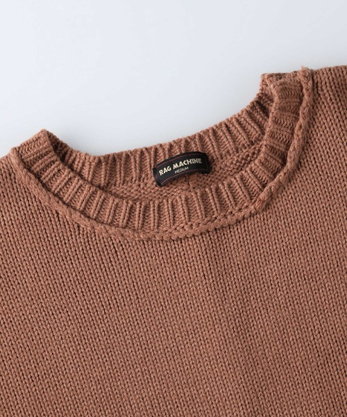 RAG MACHINE（ラグマシーン）の「【RAG MACHINE】アイレットビッグニット（ニット/セーター・レディース・ベージュ/ブラウン/ピンク・M/L）」の20枚目の写真