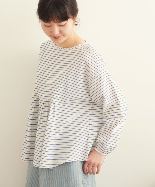 ピンタック ブラウス 長袖 l’atelier du savon ピンタック ブラウス 長袖 l'atelier du savon