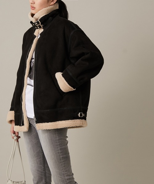 ADAM ET ROPE'（アダムエロペ）の「【WEB限定】B-3フライトジャケット（その他アウター・レディース・ブラック/ダークブラウン・FREE）」の21枚目の写真