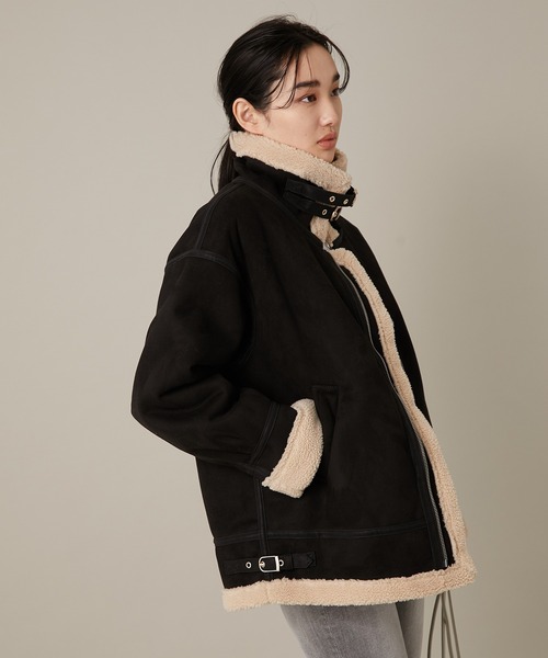 ADAM ET ROPE'（アダムエロペ）の「【WEB限定】B-3フライトジャケット（その他アウター・レディース・ブラック/ダークブラウン・FREE）」の22枚目の写真