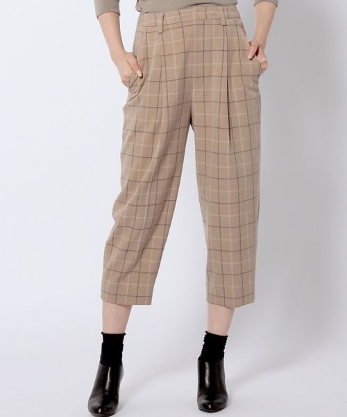 Another Edition（アナザーエディション）の「ストレッチチェックパンツ/AE T/R STRC CHK PT◆（その他パンツ・レディース・ダークグレー/ベージュ/ネイビー・MEDIUM/SMALL）」の3枚目の写真