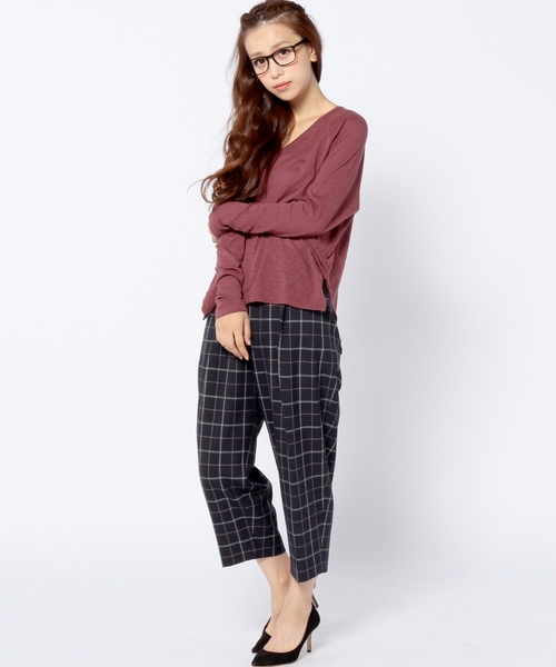 Another Edition（アナザーエディション）の「ストレッチチェックパンツ/AE T/R STRC CHK PT◆（その他パンツ・レディース・ダークグレー/ベージュ/ネイビー・MEDIUM/SMALL）」の7枚目の写真