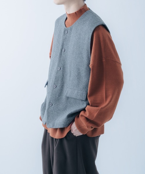 epnok(エプノック)の「モッサベスト(ベスト・メンズ・グレー・MEDIUM/LARGE)」の3枚目の写真