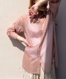 シアー透けシャツ