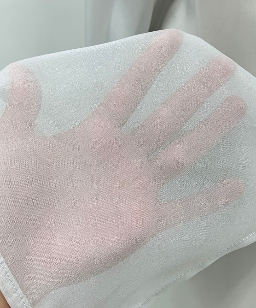 PICCIN（ピッチン）の「シアー透けシャツ（シャツ/ブラウス・レディース・ライトグレー/ピンク・M）」の20枚目の写真