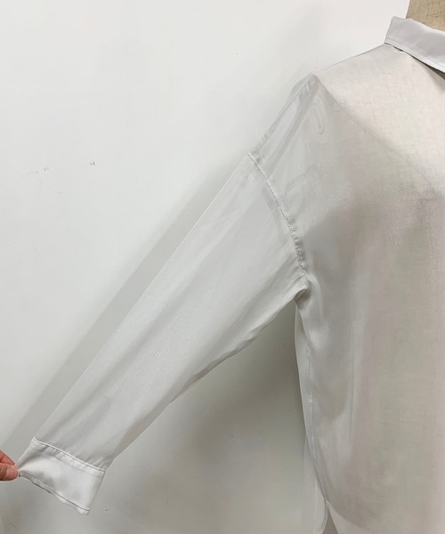 PICCIN（ピッチン）の「シアー透けシャツ（シャツ/ブラウス・レディース・ライトグレー/ピンク・M）」の16枚目の写真