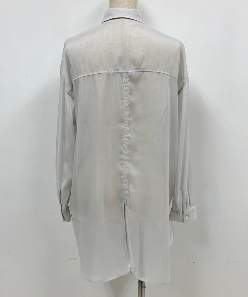 PICCIN（ピッチン）の「シアー透けシャツ（シャツ/ブラウス・レディース・ライトグレー/ピンク・M）」の14枚目の写真