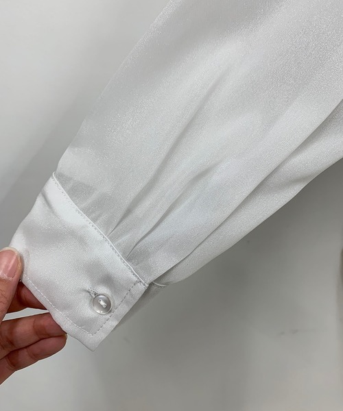 PICCIN（ピッチン）の「シアー透けシャツ（シャツ/ブラウス・レディース・ライトグレー/ピンク・M）」の17枚目の写真