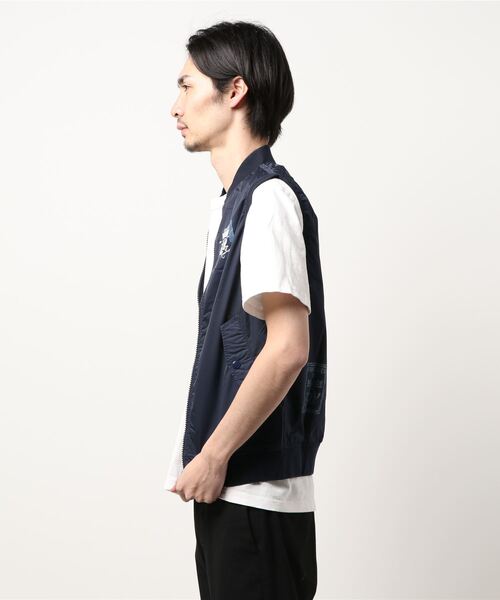 ZOY（ゾーイ）の「《ZOY》MENS MA-1 ベスト（ベスト・メンズ・ネイビー/ホワイト・1）」の4枚目の写真
