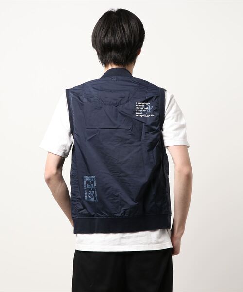 ZOY（ゾーイ）の「《ZOY》MENS MA-1 ベスト（ベスト・メンズ・ネイビー/ホワイト・1）」の3枚目の写真