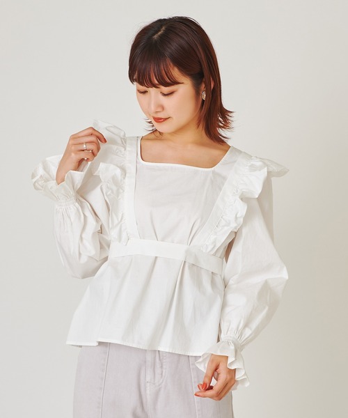 セール】フリルハーネスセットブラウス（シャツ/ブラウス）｜one after