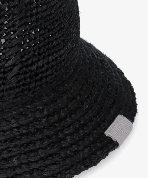 OVERRIDE（オーバーライド）の「【OVERRIDE】RAFFIA KOMA METRO / 【オーバーライド】ラフィア　コマ　メトロ（ハット・レディース・ベージュ/ブラック・58cm）」の6枚目の写真