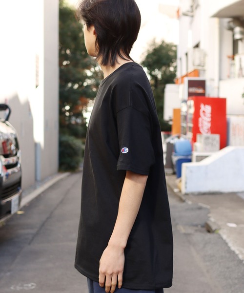 Champion(チャンピオン)の「Champion/チャンピオン Authentic ビッグシルエットカットソー 無地 半袖Tシャツ メンズ 夏物 夏服(Tシャツ/カットソー・メンズ・ロイヤルブルー/グリーン/ブラック/ホワイト/グレー/ネイビー/マルーン・XL/2XL/3XL)」の8枚目の写真