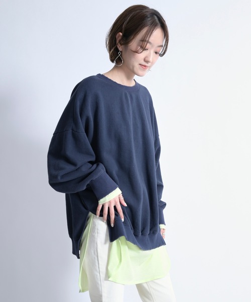 DouDou(ドゥドゥ)の「SS ラウンドヘムチュニックT(Tシャツ/カットソー・レディース・ホワイト/チャコールグレー/ライトベージュ/ライトグリーン・FREE)」の18枚目の写真
