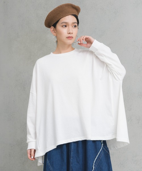 manana suerte(マニャーナスエルテ)の「テントラインロングTシャツ(Tシャツ/カットソー・レディース・オフホワイト/ブルー/ブラック・FREE)」の22枚目の写真