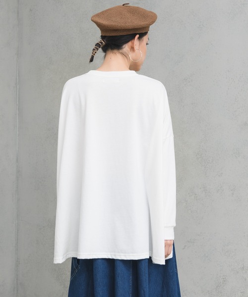 manana suerte(マニャーナスエルテ)の「テントラインロングTシャツ(Tシャツ/カットソー・レディース・オフホワイト/ブルー/ブラック・FREE)」の7枚目の写真