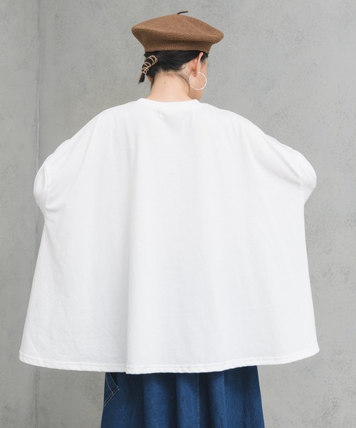 manana suerte(マニャーナスエルテ)の「テントラインロングTシャツ(Tシャツ/カットソー・レディース・オフホワイト/ブルー/ブラック・FREE)」の13枚目の写真