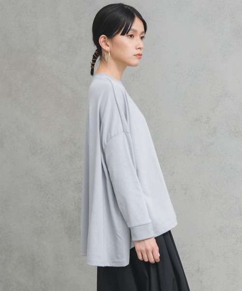 manana suerte(マニャーナスエルテ)の「テントラインロングTシャツ(Tシャツ/カットソー・レディース・オフホワイト/ブルー/ブラック・FREE)」の8枚目の写真