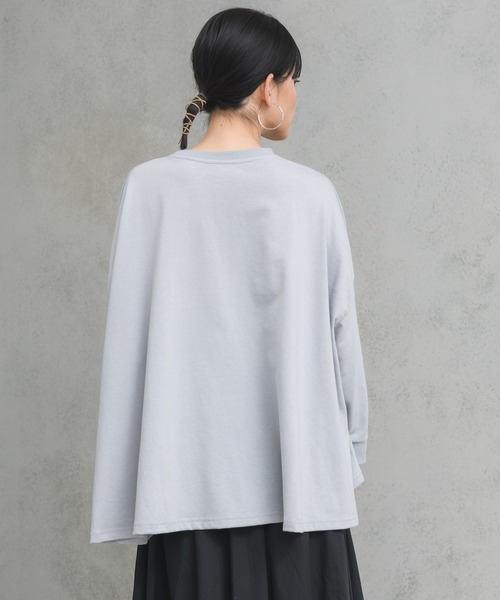 manana suerte(マニャーナスエルテ)の「テントラインロングTシャツ(Tシャツ/カットソー・レディース・オフホワイト/ブルー/ブラック・FREE)」の14枚目の写真