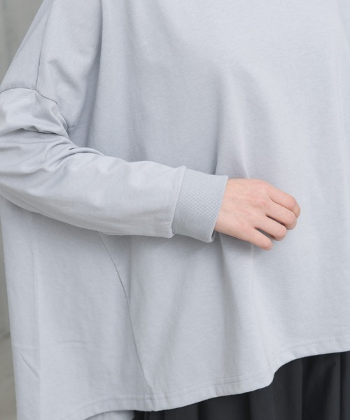 manana suerte(マニャーナスエルテ)の「テントラインロングTシャツ(Tシャツ/カットソー・レディース・オフホワイト/ブルー/ブラック・FREE)」の11枚目の写真