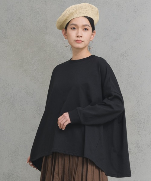 manana suerte(マニャーナスエルテ)の「テントラインロングTシャツ(Tシャツ/カットソー・レディース・オフホワイト/ブルー/ブラック・FREE)」の19枚目の写真