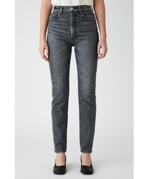 MOUSSY | PLAIN JEANS BLK STRAIGHT SLIM(デニムパンツ)