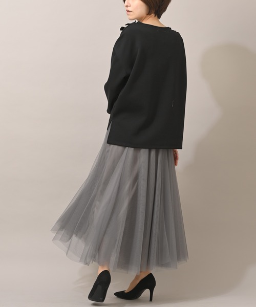 rps(アールピーエス)の「ショルダーリボンダンボールプルーオーバー(その他トップス・レディース・ブラック/アイボリー/グレイッシュベージュ・M)」の8枚目の写真