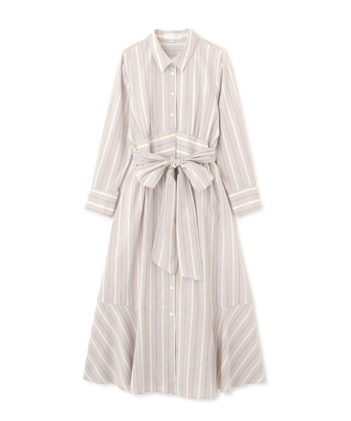 JILL STUART(ジルスチュアート)の「◆メルストライプワンピース(ワンピース・レディース・ベージュ/グリーン・0/2/4)」の5枚目の写真