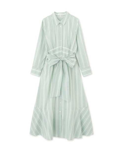 JILL STUART(ジルスチュアート)の「◆メルストライプワンピース(ワンピース・レディース・ベージュ/グリーン・0/2/4)」の12枚目の写真