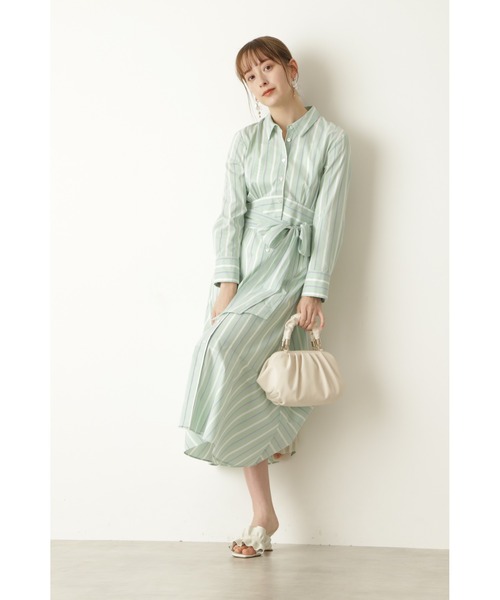 JILL STUART(ジルスチュアート)の「◆メルストライプワンピース(ワンピース・レディース・ベージュ/グリーン・0/2/4)」の11枚目の写真