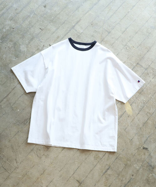 Champion（チャンピオン）の「Champion × BEAMS / 別注 Ringer T-shirt（Tシャツ/カットソー・メンズ・ホワイト/チャコールグレー・LARGE/X-LARGE/SMALL/MEDIUM）」の2枚目の写真
