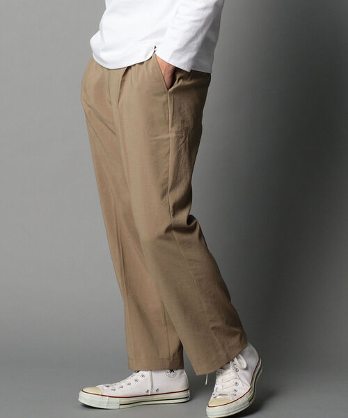 GLOSTER(グロスター)の「EVALET QUICK DRY EASY PANTS イージーパンツ (※吸水速乾、ウォッシャブル、シワになりにくいイージーケア素材を使用!)(その他パンツ・メンズ・ベージュ系その他5/ベージュ/ネイビー・S/L/M)」の1枚目の写真