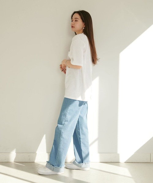 Tina刺繍 コンパクトTシャツ TINA：JOJUN Tina刺繍 コンパクトTシャツ TINA：JOJUN（Tシャツ/カットソー