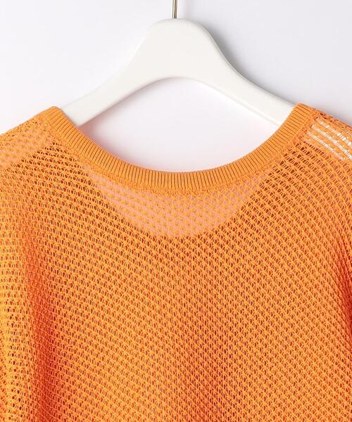 BRACTMENT(ブラクトメント)の「『BRACTMENT(ブラクトメント)』 BM クルーネック メッシュニット(ニット/セーター・レディース・オフホワイト/ブラック/オレンジ・FREE)」の5枚目の写真