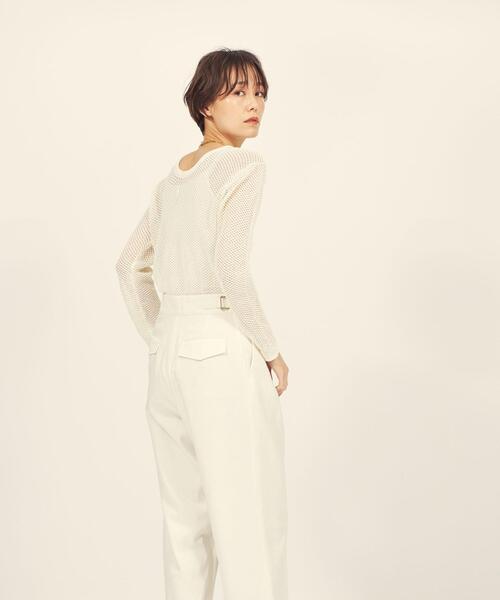 BRACTMENT(ブラクトメント)の「『BRACTMENT(ブラクトメント)』 BM クルーネック メッシュニット(ニット/セーター・レディース・オフホワイト/ブラック/オレンジ・FREE)」の14枚目の写真