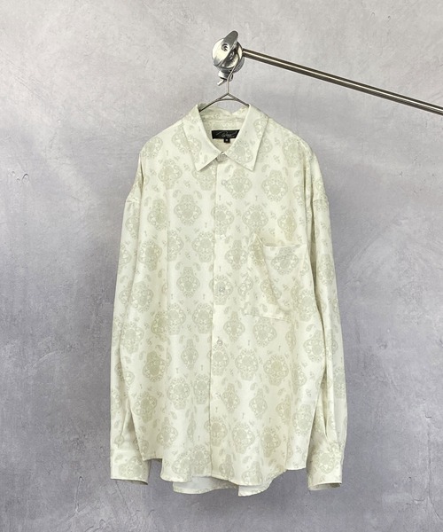 Beno（ビーノ）の「レトロモチーフ グラフィックプリント レギュラーカラー ルーズシャツ（シャツ/ブラウス・メンズ・ホワイト系その他/グレー系その他/ブラウン系その他/グリーン系その他/ブルー系その他/パープル系その他・M/L）」の21枚目の写真