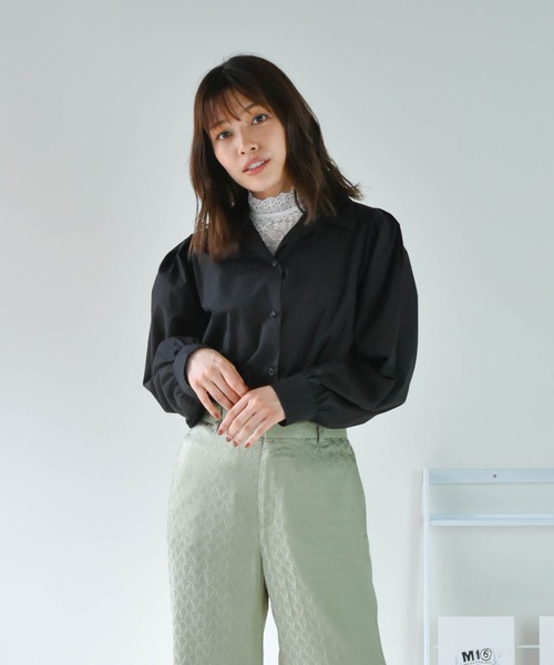 Cheri（シェリ）の「袖ボリュームタックブラウス Cheri/シェリ（シャツ/ブラウス・レディース・イエロー/ブラック/アイボリー/ブルー・FREE）」の15枚目の写真