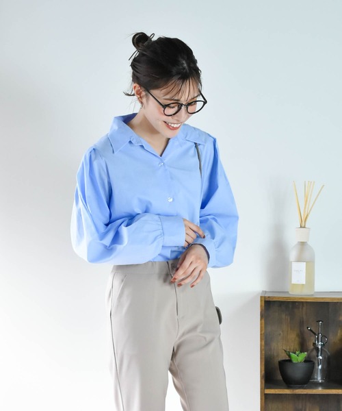 Cheri（シェリ）の「袖ボリュームタックブラウス Cheri/シェリ（シャツ/ブラウス・レディース・イエロー/ブラック/アイボリー/ブルー・FREE）」の21枚目の写真